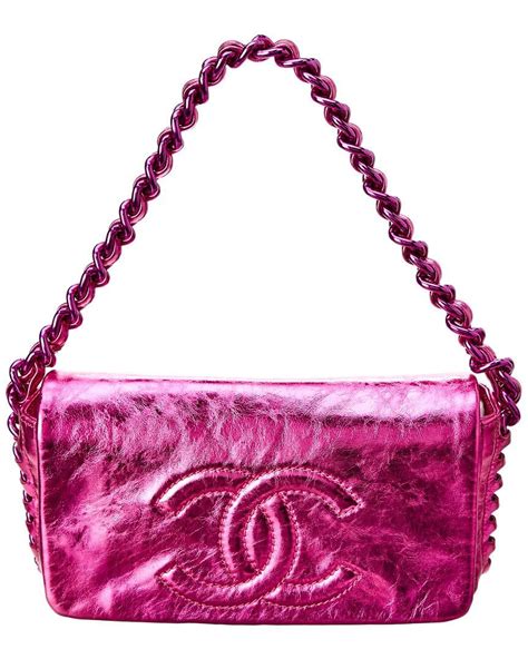 pink chanel shoulder bag.